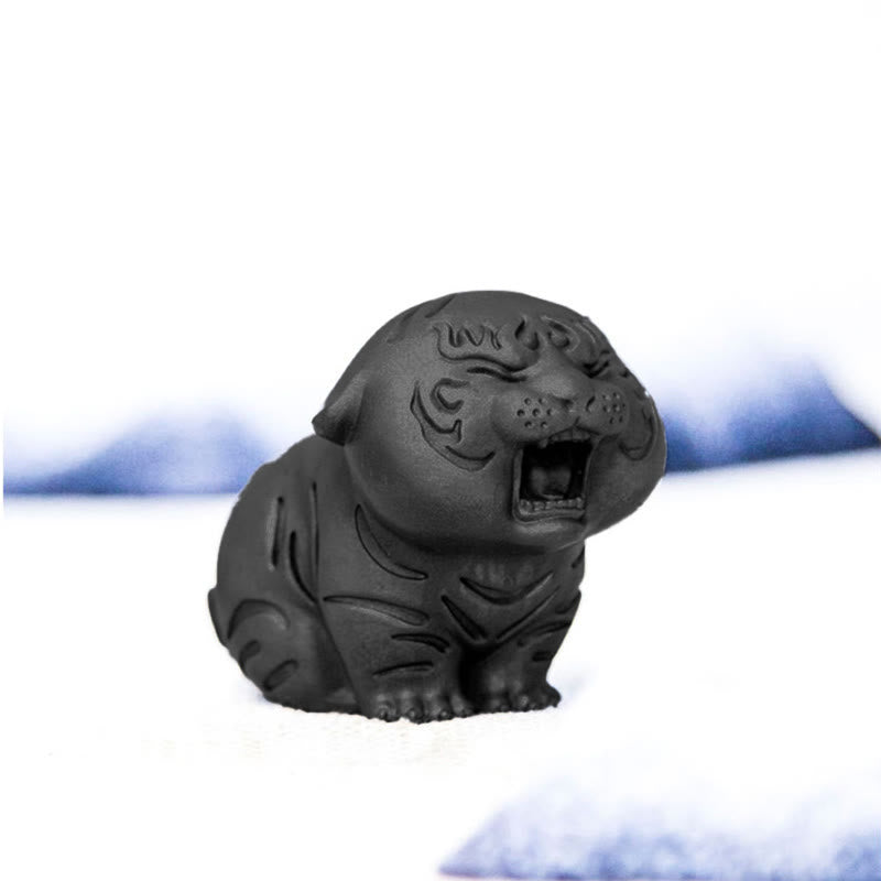 Buddha Stones Mini Uroczy Tygrys Żelazo Proszek Rdza Odlew Żywicy Statua Dekoracja Domu