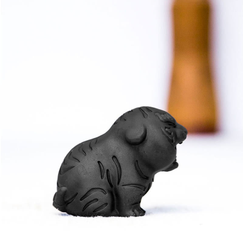 Buddha Stones Mini Uroczy Tygrys Żelazo Proszek Rdza Odlew Żywicy Statua Dekoracja Domu