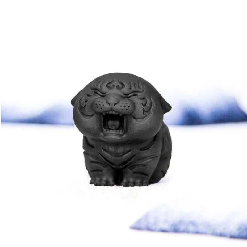 Buddha Stones Mini Uroczy Tygrys Żelazo Proszek Rdza Odlew Żywicy Statua Dekoracja Domu
