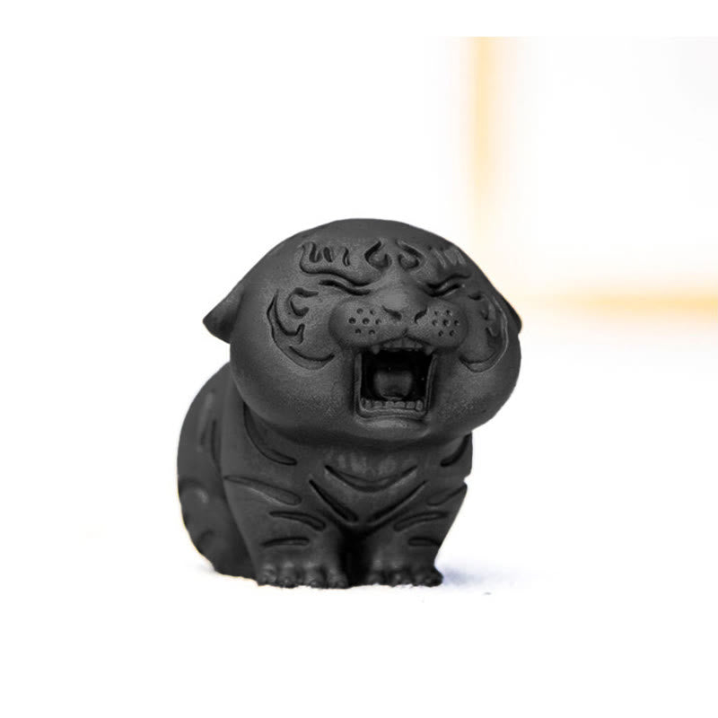Buddha Stones Mini Uroczy Tygrys Żelazo Proszek Rdza Odlew Żywicy Statua Dekoracja Domu