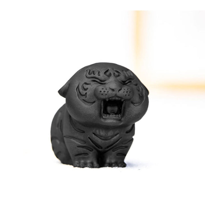 Buddha Stones Mini Uroczy Tygrys Żelazo Proszek Rdza Odlew Żywicy Statua Dekoracja Domu