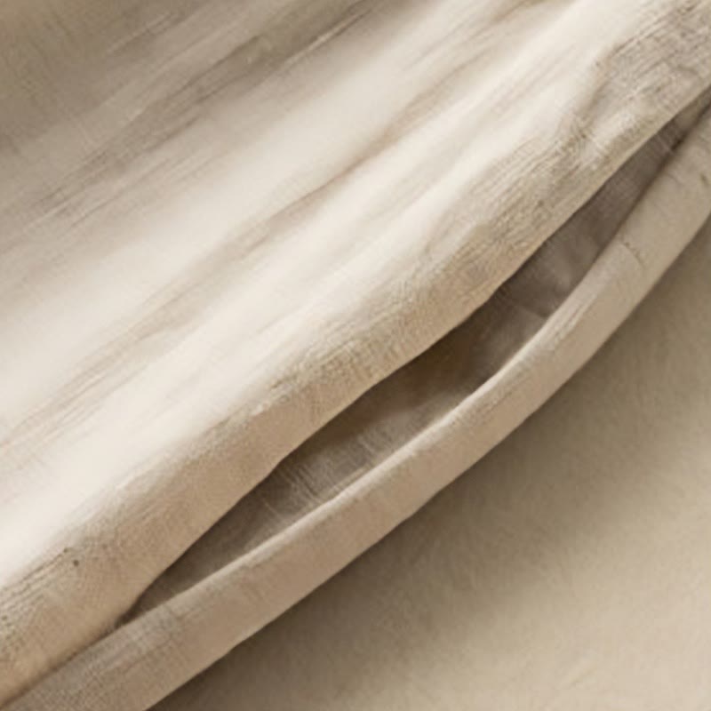 Buddha Stones, swobodny haft, wzór boho, ściągacz, bawełna, len, szerokie nogawki, damskie, spodnie z kieszeniami - image 3