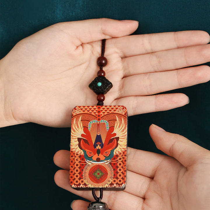Buddha Stones PiXiu Drewno Hebanowe Szczęście Bogactwo Tassel Wisząca Dekoracja Samochodowa