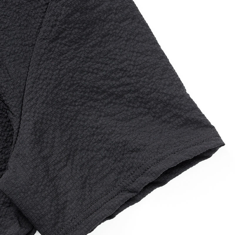 Koszula męska z krótkim rękawem w jednolitym kolorze Polo w kratkę z Buddha Stones - image 15