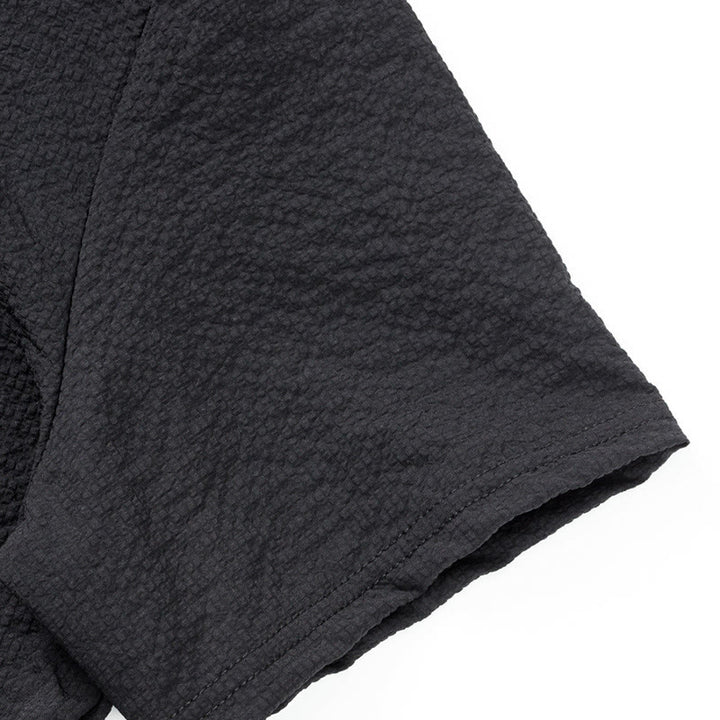 Koszula męska z krótkim rękawem w jednolitym kolorze Polo w kratkę z Buddha Stones - image 15