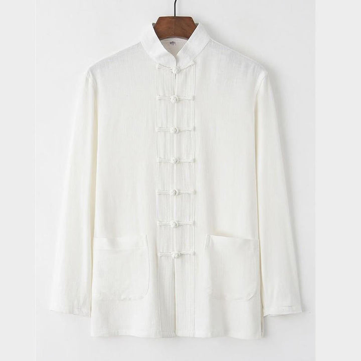 Buddha Stones, 2-częściowy zestaw Tang Suit z żabą i guzikami, z długim rękawem i spodniami - image 11