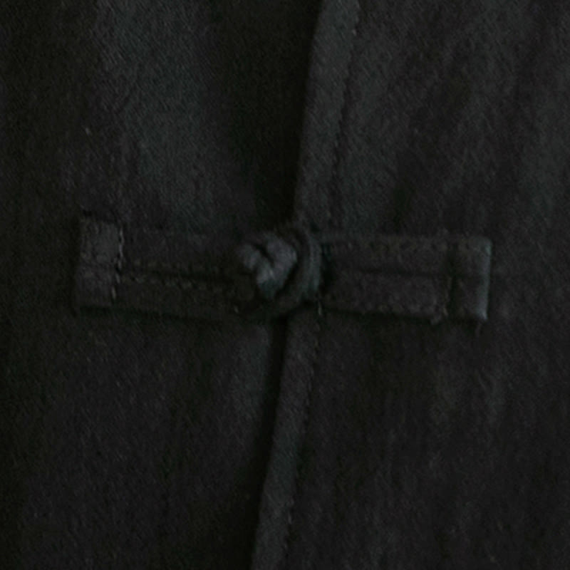 Koszula męska z długim rękawem z bawełny Buddha Stones Tang Suit z żabą i guzikami Crane - image 25