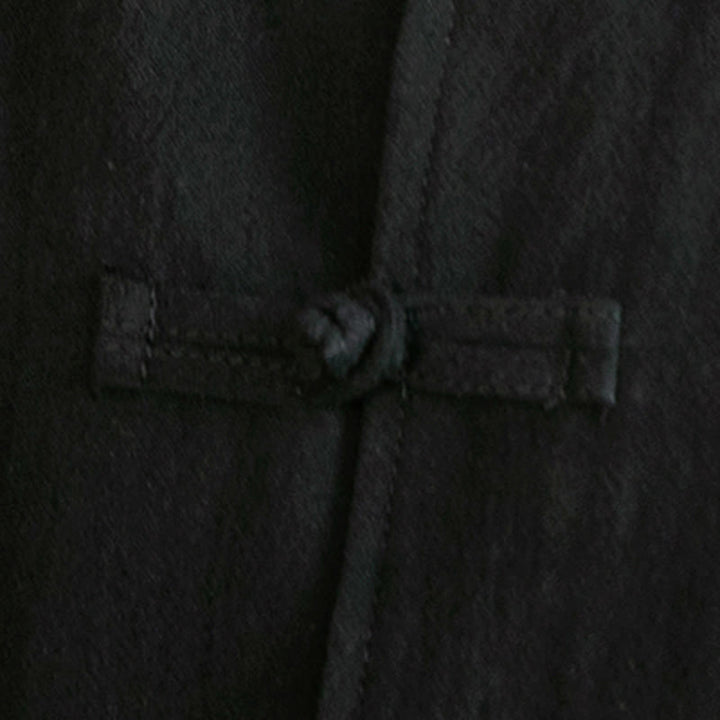 Koszula męska z długim rękawem z bawełny Buddha Stones Tang Suit z żabą i guzikami Crane - image 25