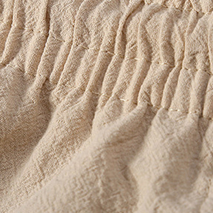 Buddha Stones 2 szt. Jednolity kolor żaba-guzik garnitur Tang bawełna len krótki rękaw spodnie odzież męska zestaw - image 11