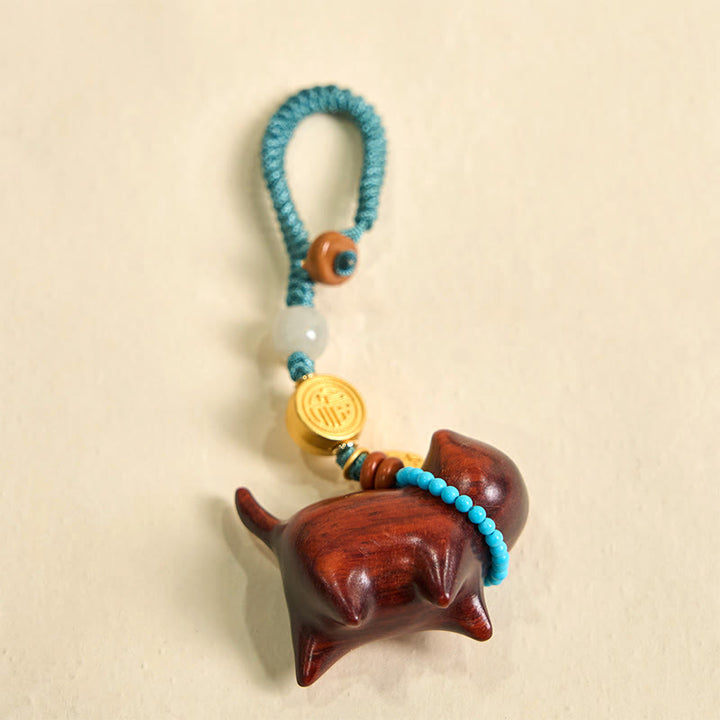 Buddha Stones Hetian Jade Naturalne Drzewo Sandałowe Czerwone Drzewo Sandałowe Zielone Drzewo Sandałowe Fu Charakter Obfitości Brelok