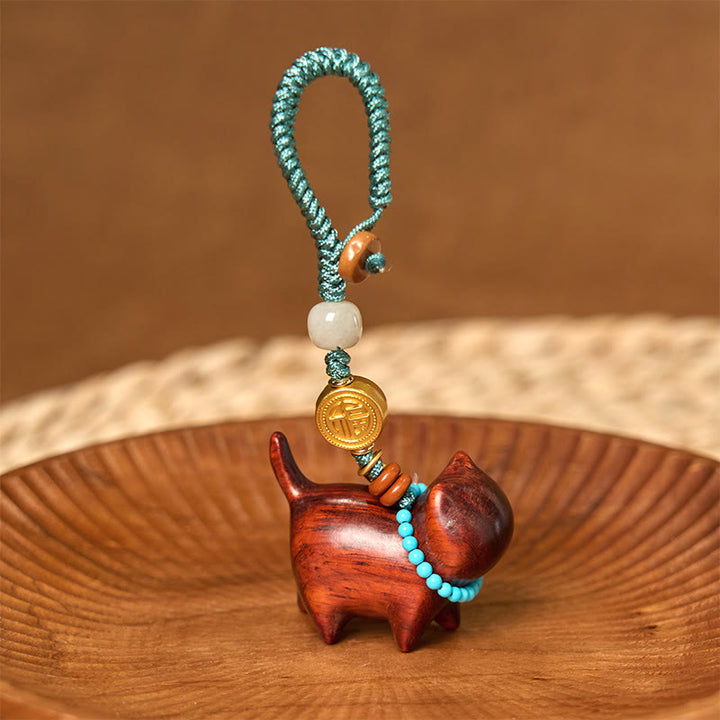 Buddha Stones Hetian Jade Naturalne Drzewo Sandałowe Czerwone Drzewo Sandałowe Zielone Drzewo Sandałowe Fu Charakter Obfitości Brelok