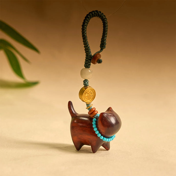 Buddha Stones Hetian Jade Naturalne Drzewo Sandałowe Czerwone Drzewo Sandałowe Zielone Drzewo Sandałowe Fu Charakter Obfitości Brelok