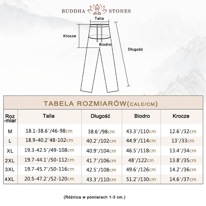 Buddha Stones Tang Żaba-Guzik Koszula z Rękawem Trzy Czwartym Szerokie Spodnie Bawełniano-Lenowy Garnitur Męski - image 4
