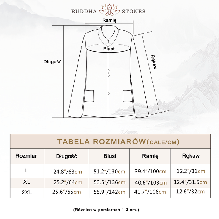 Buddha Stones PLUS SIZE Koszula z dekoltem w serek, swobodna, jednokolorowa, z długim rękawem, bawełniana, lniana, damska