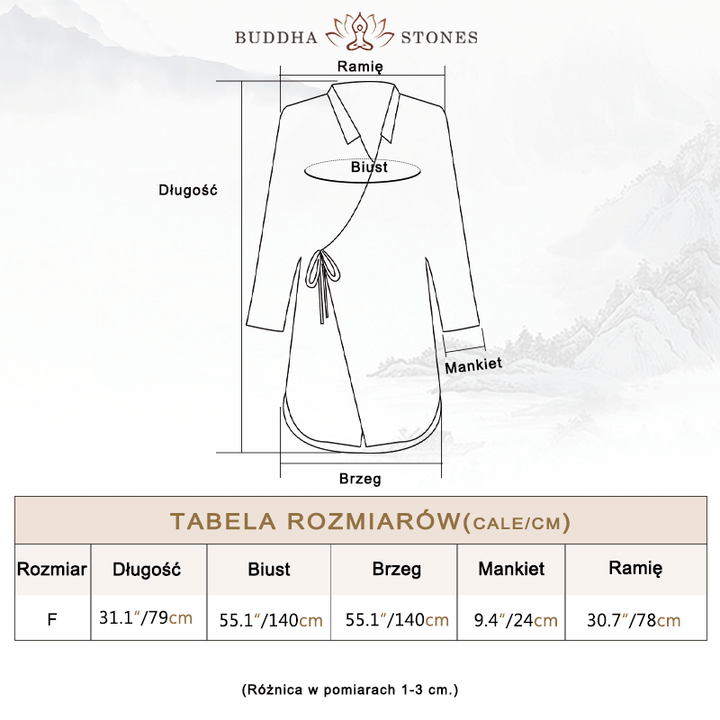 Buddha Stones Medytacja Ramie Bawełniana Odzież