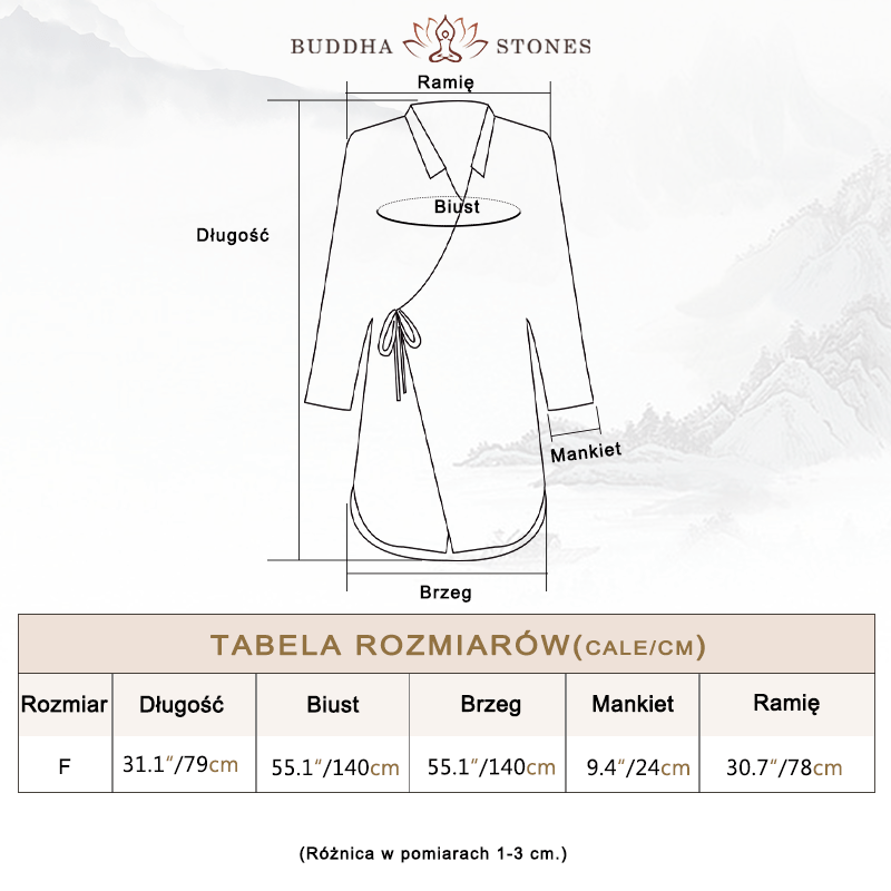 Buddha Stones Medytacja Ramie Bawełniana Odzież - image 3