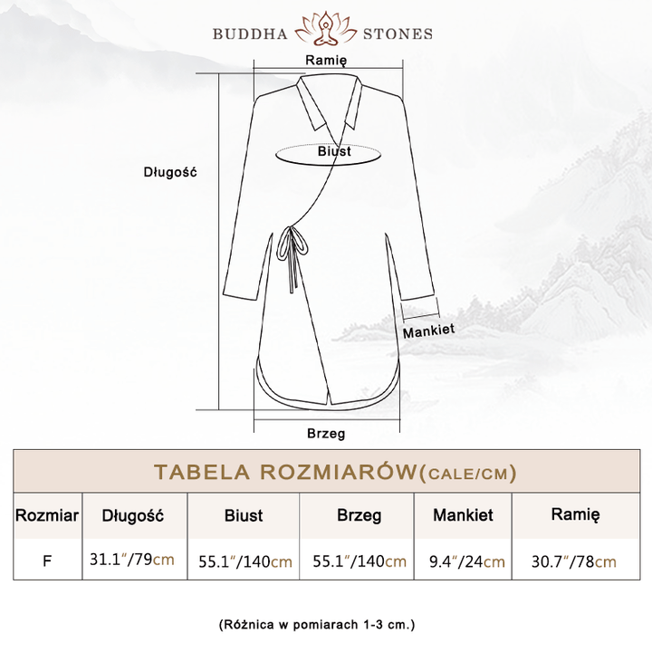 Buddha Stones Medytacja Ramie Bawełniana Odzież - image 3