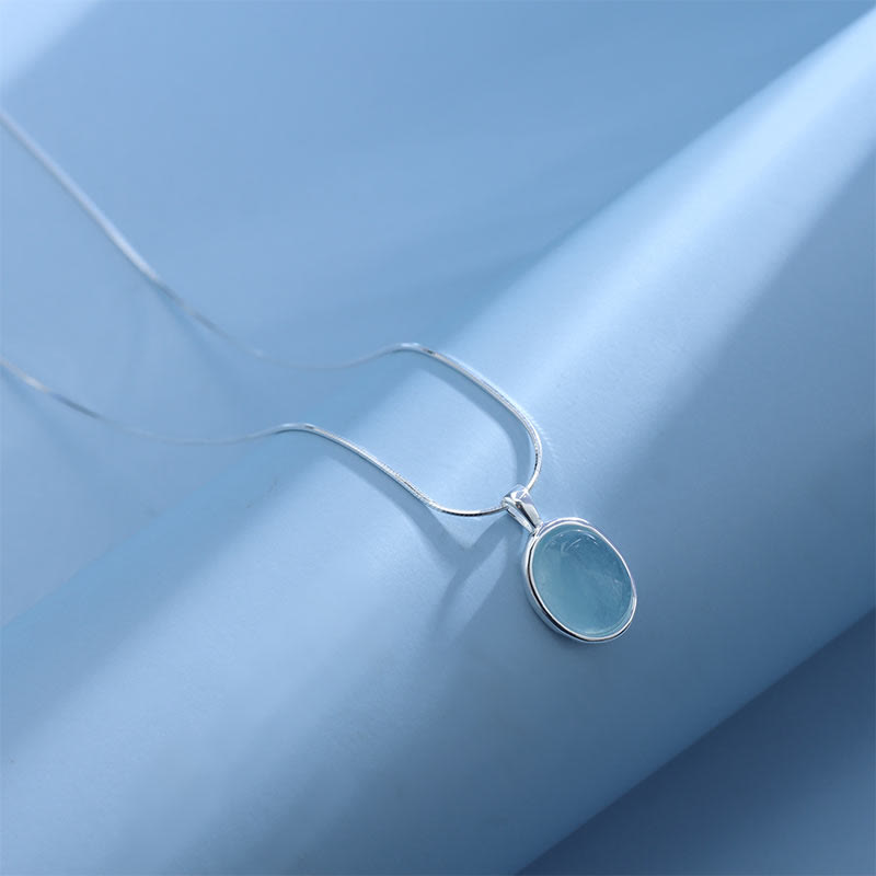 Buddha Stones 925 Srebro Sterlingowe Akwamaryn Uzdrawiający Naszyjnik Łańcuch Obojczyka Wisiorek - image 10