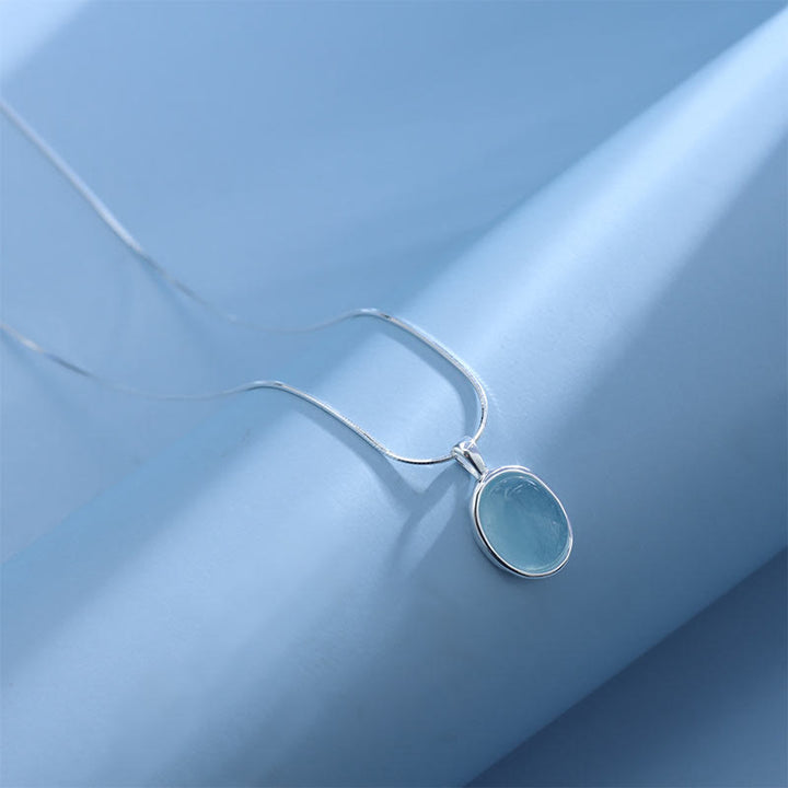 Buddha Stones 925 Srebro Sterlingowe Akwamaryn Uzdrawiający Naszyjnik Łańcuch Obojczyka Wisiorek - image 10