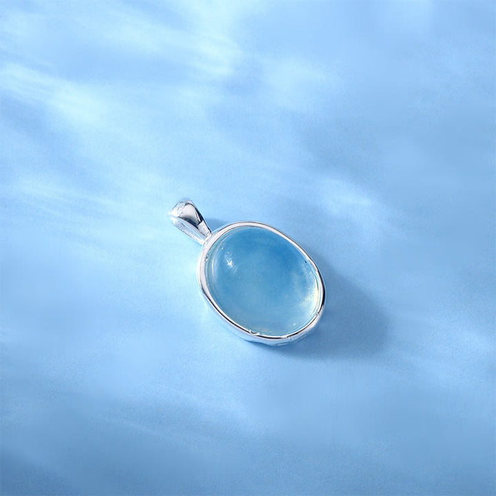 Buddha Stones 925 Srebro Sterlingowe Akwamaryn Uzdrawiający Naszyjnik Łańcuch Obojczyka Wisiorek - image 11