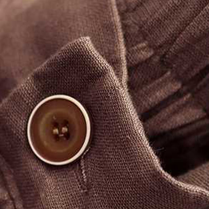 Buddha Stones Letnie Casual Jednokolorowe Zamki Błyskawiczne Guziki Z Włókna Akrylowego Żabki Guziki Damskie Szorty Z Kieszeniami - image 3