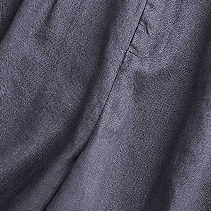 Buddha Stones Letnie Casual Jednokolorowe Zamki Błyskawiczne Guziki Z Włókna Akrylowego Żabki Guziki Damskie Szorty Z Kieszeniami - image 10