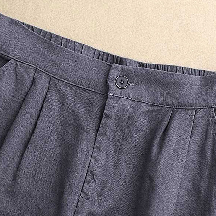 Buddha Stones Letnie Casual Jednokolorowe Zamki Błyskawiczne Guziki Z Włókna Akrylowego Żabki Guziki Damskie Szorty Z Kieszeniami - image 7