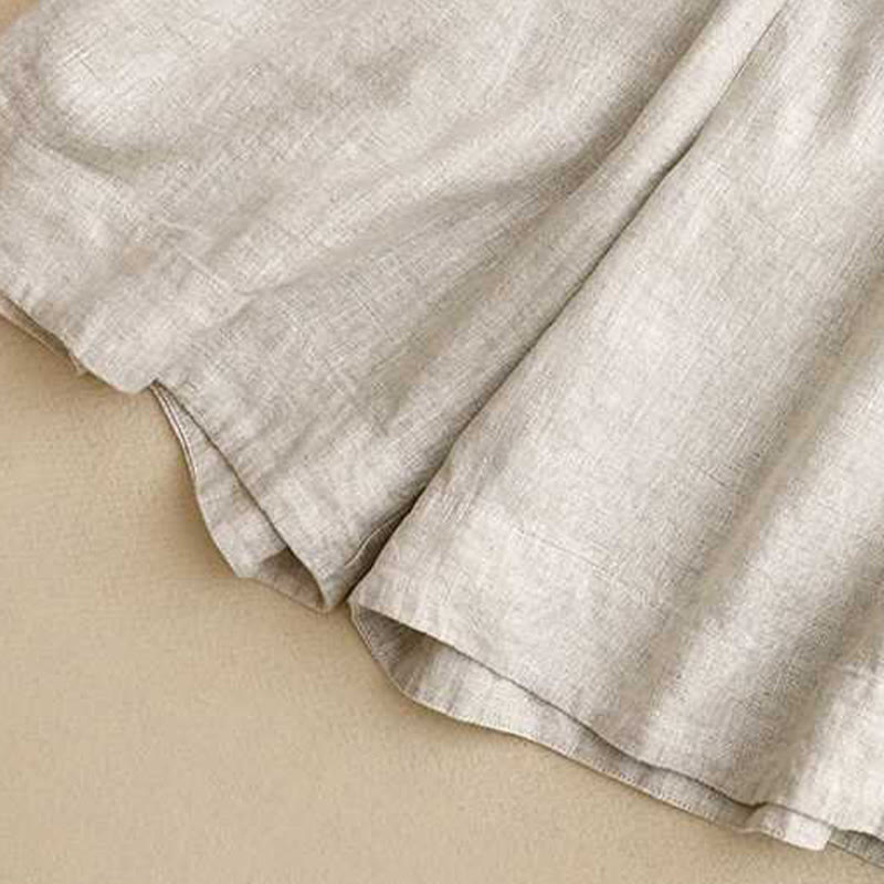 Buddha Stones Letnie Casual Jednokolorowe Zamki Błyskawiczne Guziki Z Włókna Akrylowego Żabki Guziki Damskie Szorty Z Kieszeniami - image 16