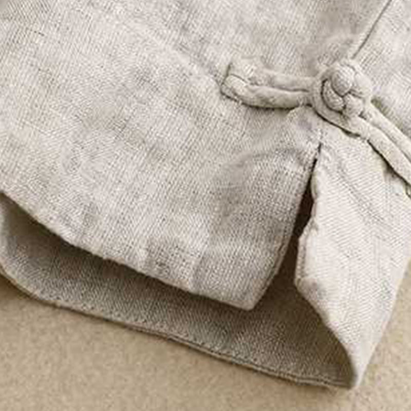 Buddha Stones Letnie Casual Jednokolorowe Zamki Błyskawiczne Guziki Z Włókna Akrylowego Żabki Guziki Damskie Szorty Z Kieszeniami - image 19