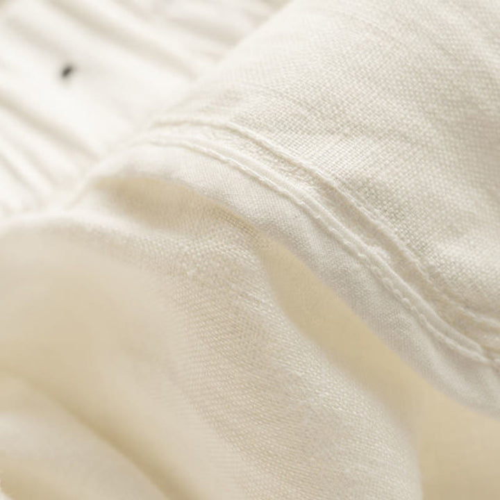 Buddha Stones Letnie Casualowe Gładkie Zamek Błyskawiczny Guziki Bawełna Len Damskie Szorty Z Kieszeniami - image 10