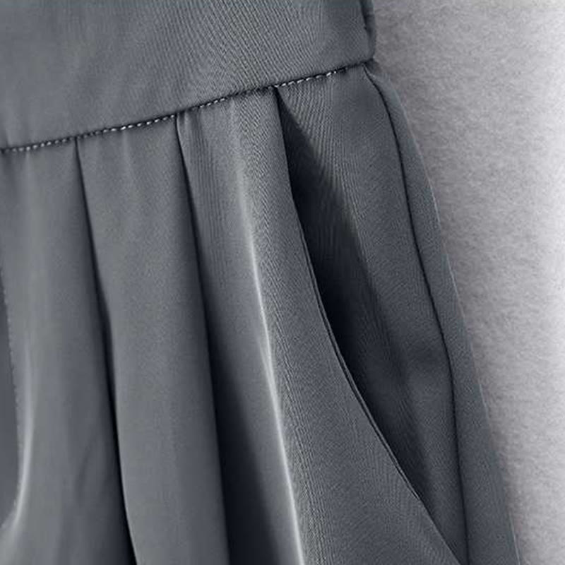 Buddha Stones Letnie Luźne Luźne Gładkie Bawełniane Lniane Damskie Szorty Z Kieszeniami - image 4