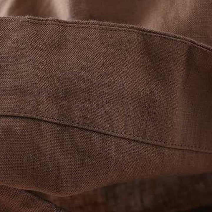 Buddha Stones Letnie Casualowe Jednokolorowe Żaby Guziki Zamek Błyskawiczny Guziki Włókna Akrylowe Damskie Szorty Z Kieszeniami - image 16