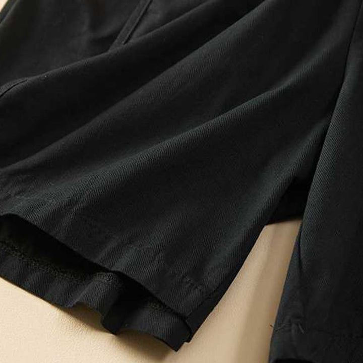 Buddha Stones Letnie Luźne Luźne Gładkie Bawełniane Damskie Szorty Z Kieszeniami - image 26