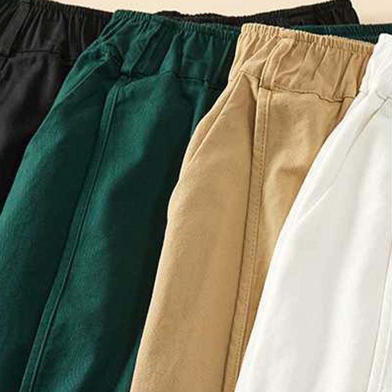 Buddha Stones Letnie Luźne Luźne Gładkie Bawełniane Damskie Szorty Z Kieszeniami - image 29