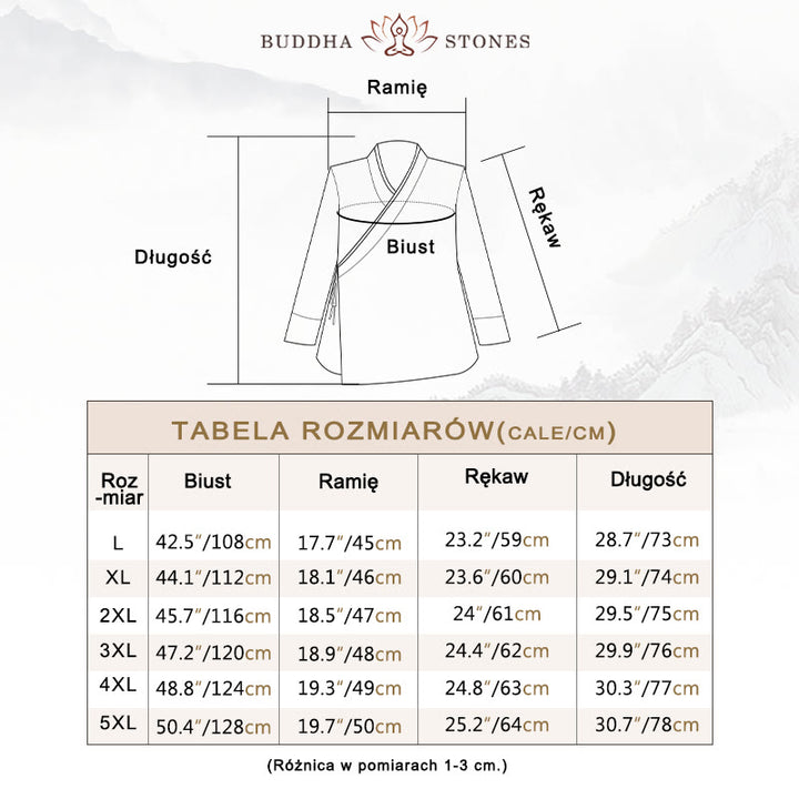 Buddha Stones Jednokolorowy Pół Żabka-guzik Garnitur Tang Bawełna Lniana Męska Kurtka Koszula  - image 3