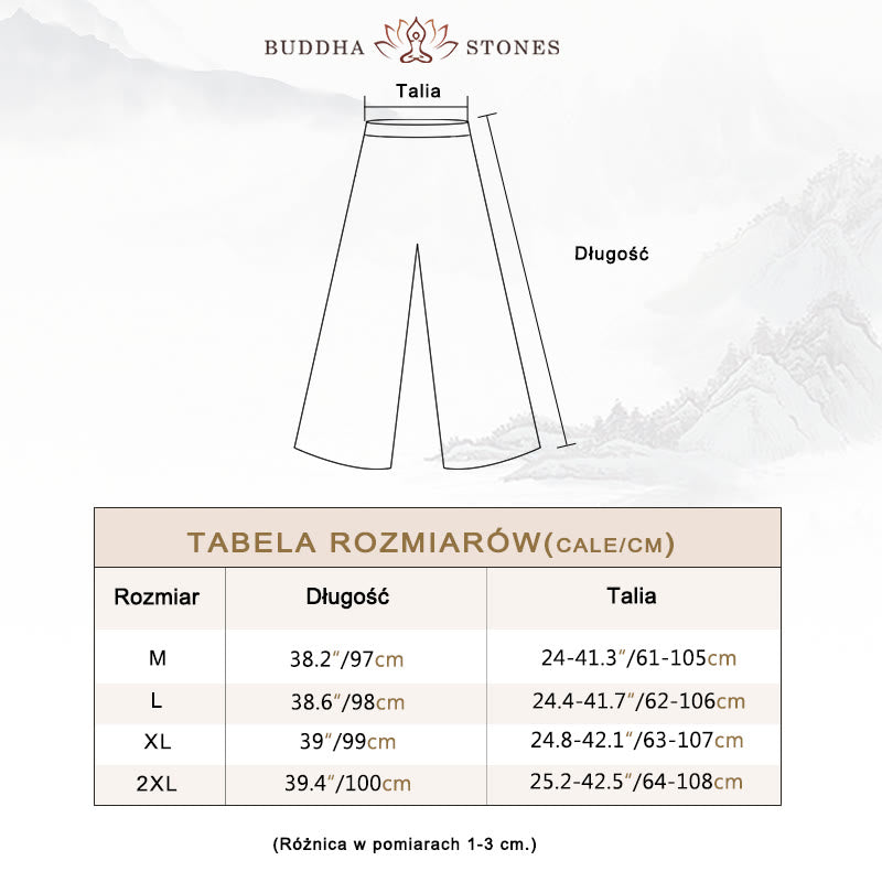 Kamienie Buddha Stones Szyfon Cheongsam Sukienka Midi Szerokie Spodnie Nogawki Medytacja Zen Praktyka Odzież - image 4