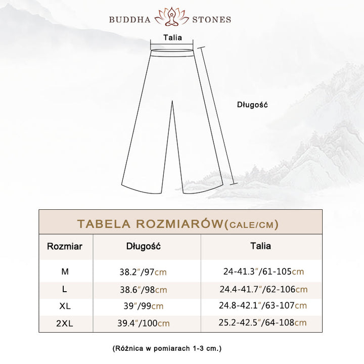 Kamienie Buddha Stones Szyfon Cheongsam Sukienka Midi Szerokie Spodnie Nogawki Medytacja Zen Praktyka Odzież - image 4