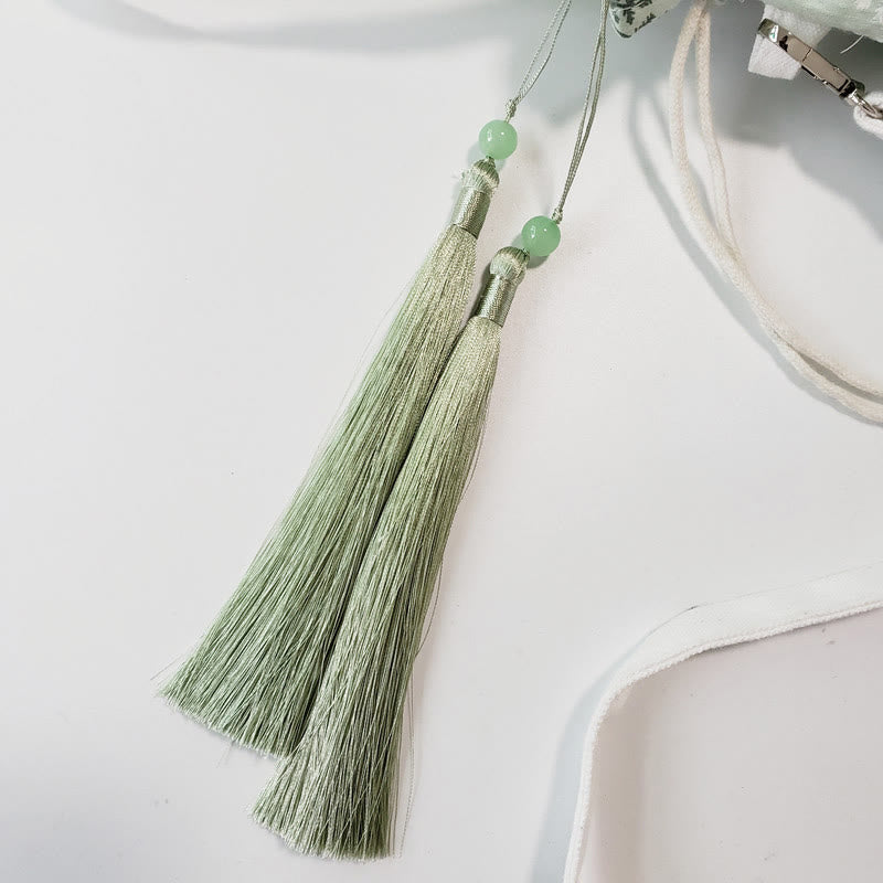 Buddha Stones Białe Kwiaty Zielone Liście Płócienna Torba Crossbody Torba Na Ramię Torebka