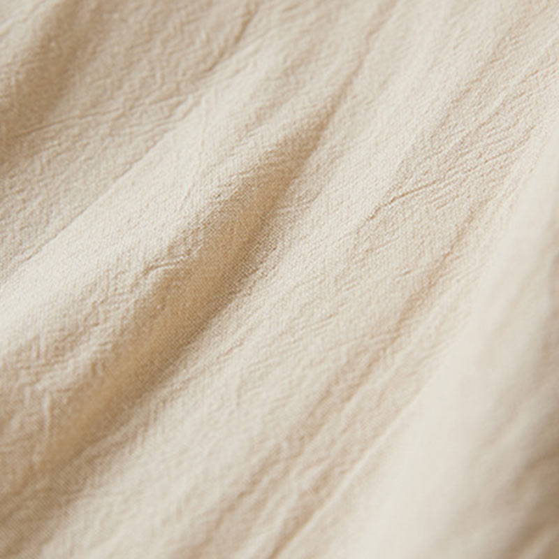 Sukienka midi damska z długim rękawem, haftem w stylu vintage z Buddha Stones, guzikami i żabą, z wysokim stanem i bawełną i lnem - image 11