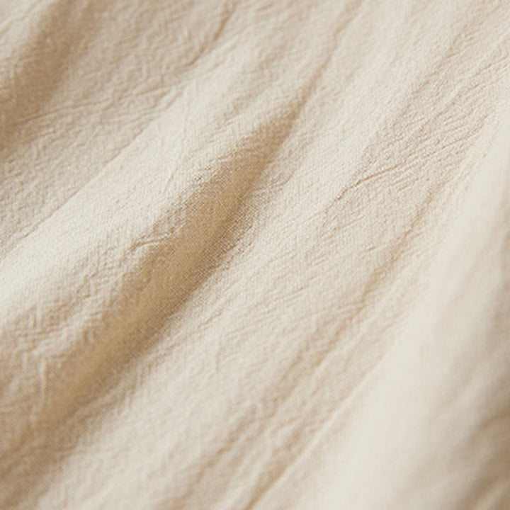 Sukienka midi damska z długim rękawem, haftem w stylu vintage z Buddha Stones, guzikami i żabą, z wysokim stanem i bawełną i lnem - image 11