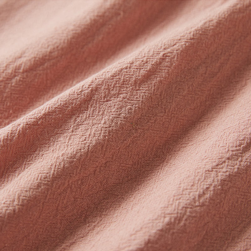 Sukienka midi damska z długim rękawem, haftem w stylu vintage z Buddha Stones, guzikami i żabą, z wysokim stanem i bawełną i lnem - image 16