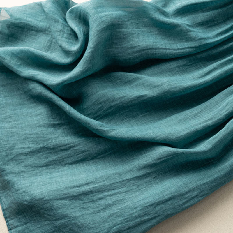 Sukienka midi damska z bawełny i lnu z krótkim rękawem i haftem etnicznym "Buddha Stones" - image 8