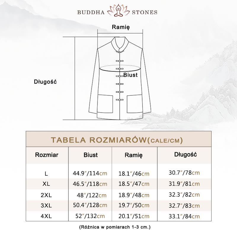 Buddha Stones 2 szt. Gładki garnitur męski z żabą i guzikami, długi rękaw, koszula, spodnie - image 2