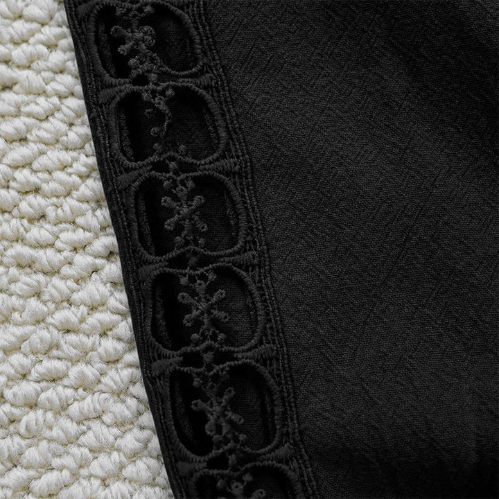 Buddha Stones Letnie Jednolity Kolor Łączenie Projekt Bawełna Len Spodnie Damskie Z Kieszeniami - image 12