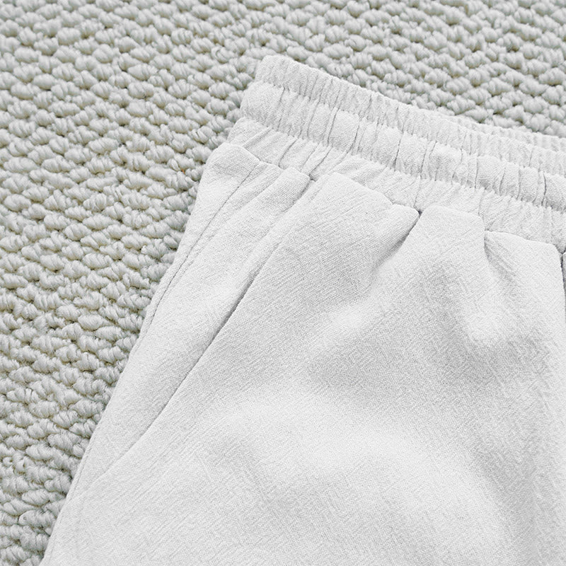 Buddha Stones Letnie Jednolity Kolor Łączenie Projekt Bawełna Len Spodnie Damskie Z Kieszeniami - image 4