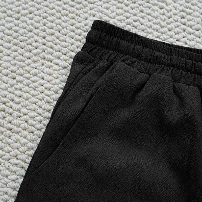 Buddha Stones Letnie Jednolity Kolor Łączenie Projekt Bawełna Len Spodnie Damskie Z Kieszeniami - image 10