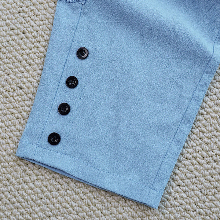 Buddha Stones Letnie Jednolity Kolor Łączenie Projekt Bawełna Len Spodnie Damskie Z Kieszeniami - image 34