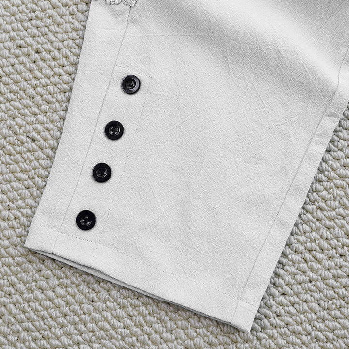 Buddha Stones Letnie Jednolity Kolor Łączenie Projekt Bawełna Len Spodnie Damskie Z Kieszeniami - image 6