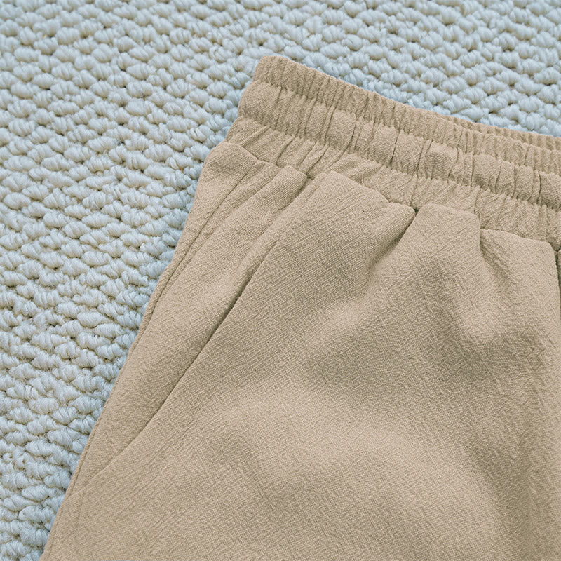 Buddha Stones Letnie Jednolity Kolor Łączenie Projekt Bawełna Len Spodnie Damskie Z Kieszeniami - image 26