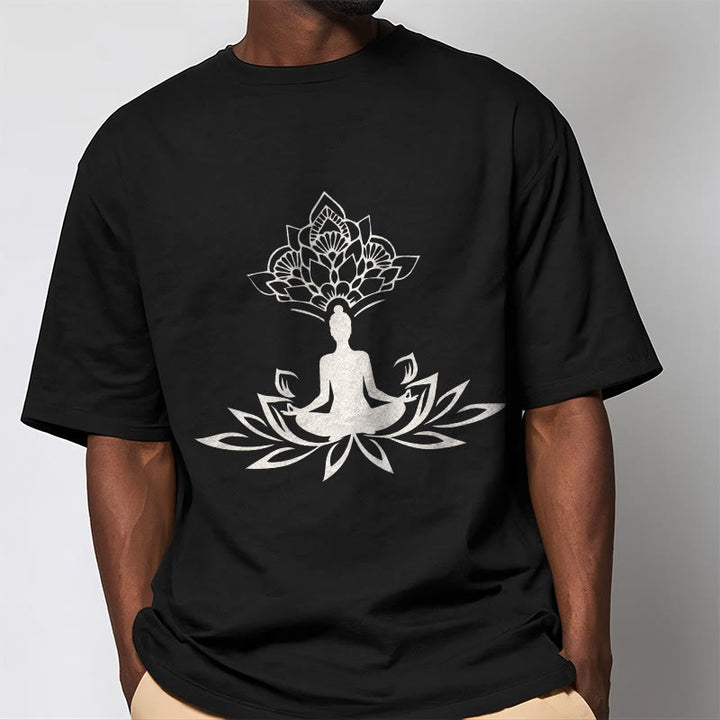 Buddha Stones Lotosu Medytacja Budda Koszulka T-shirt - image 6